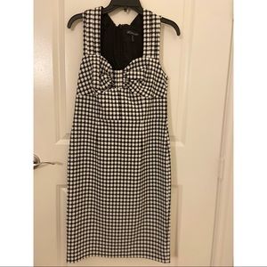 Checkered midi dress.